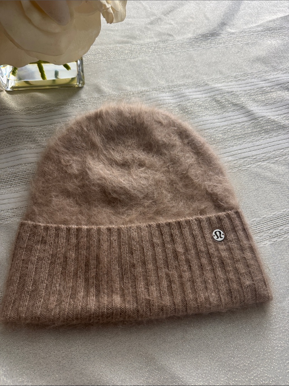 Lululemon Fuzzy 100% Cashmere Beanie Tan